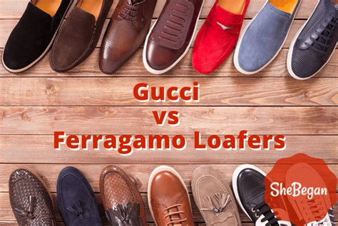 gucci vs Ferragamo shoes